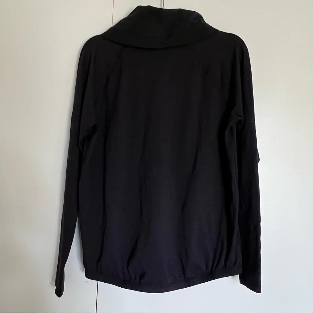 Lululemon Healthy Heart Pullover Crossover Cowl Neck Black size 6